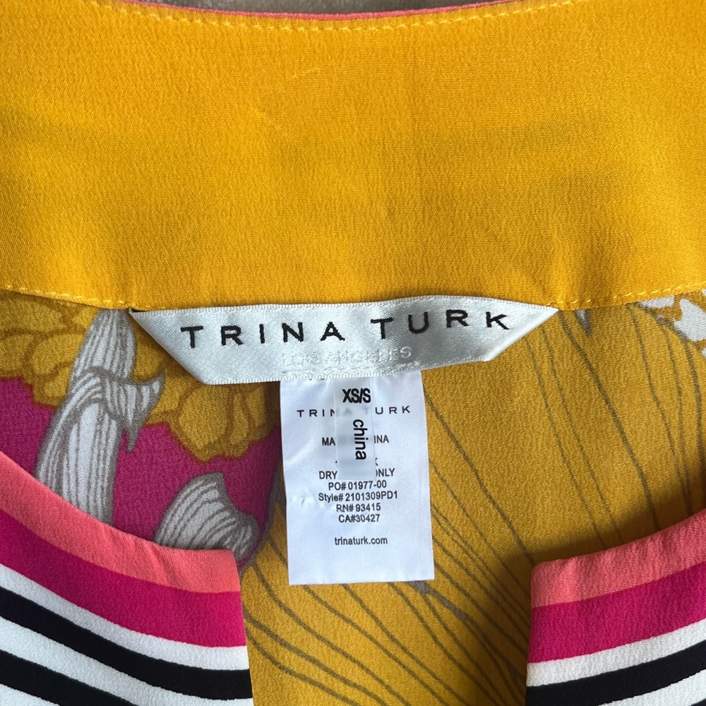 Trina Turk Theodora Silk Caftan Dress π΅xs/s - Picture 3 of 11